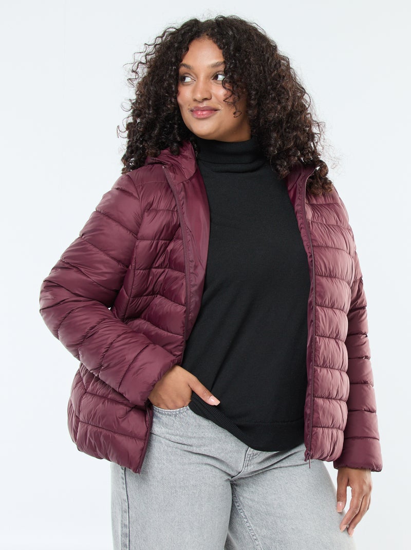 Anorak acolchado impermeable rojo - Kiabi