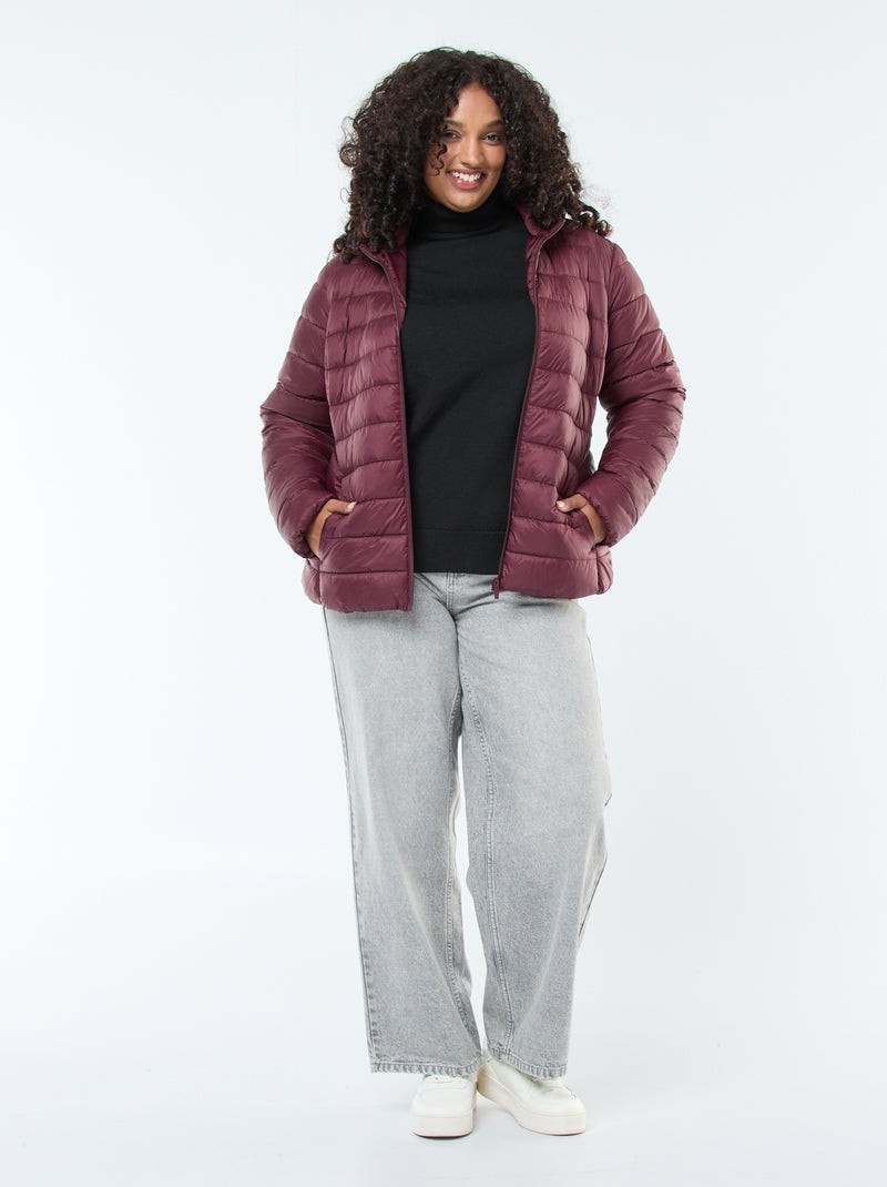 Anorak acolchado impermeable rojo - Kiabi