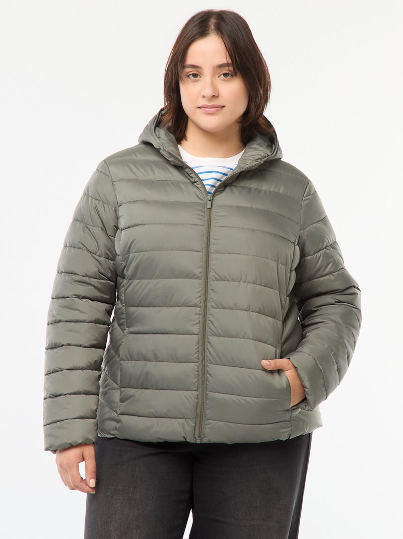 Anorak acolchado impermeable Verde - Kiabi