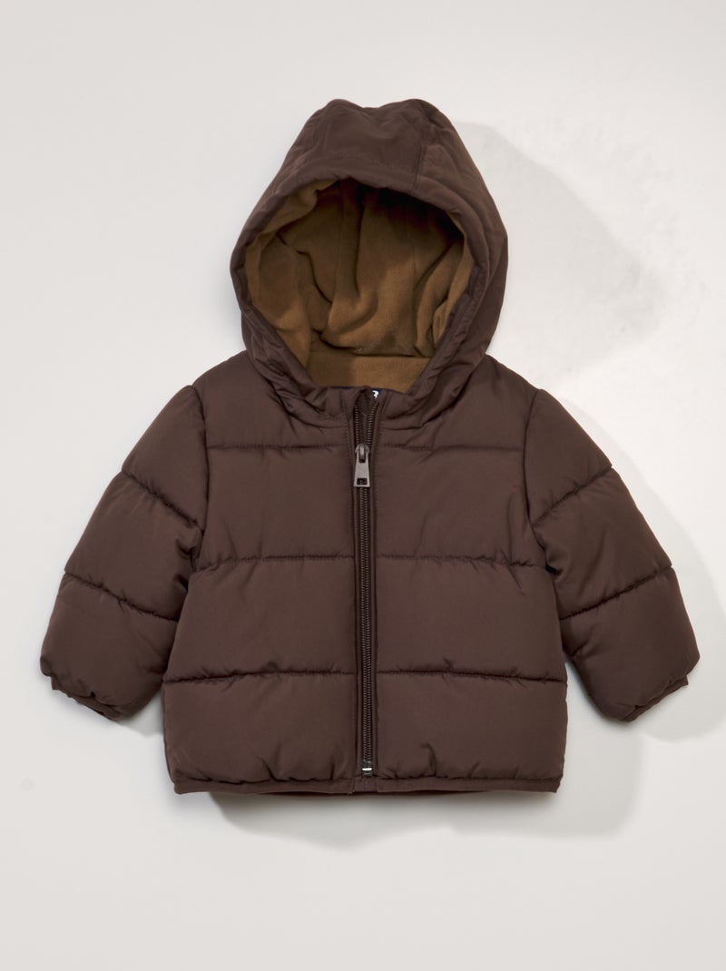 Anorak acolchado marrón - Kiabi