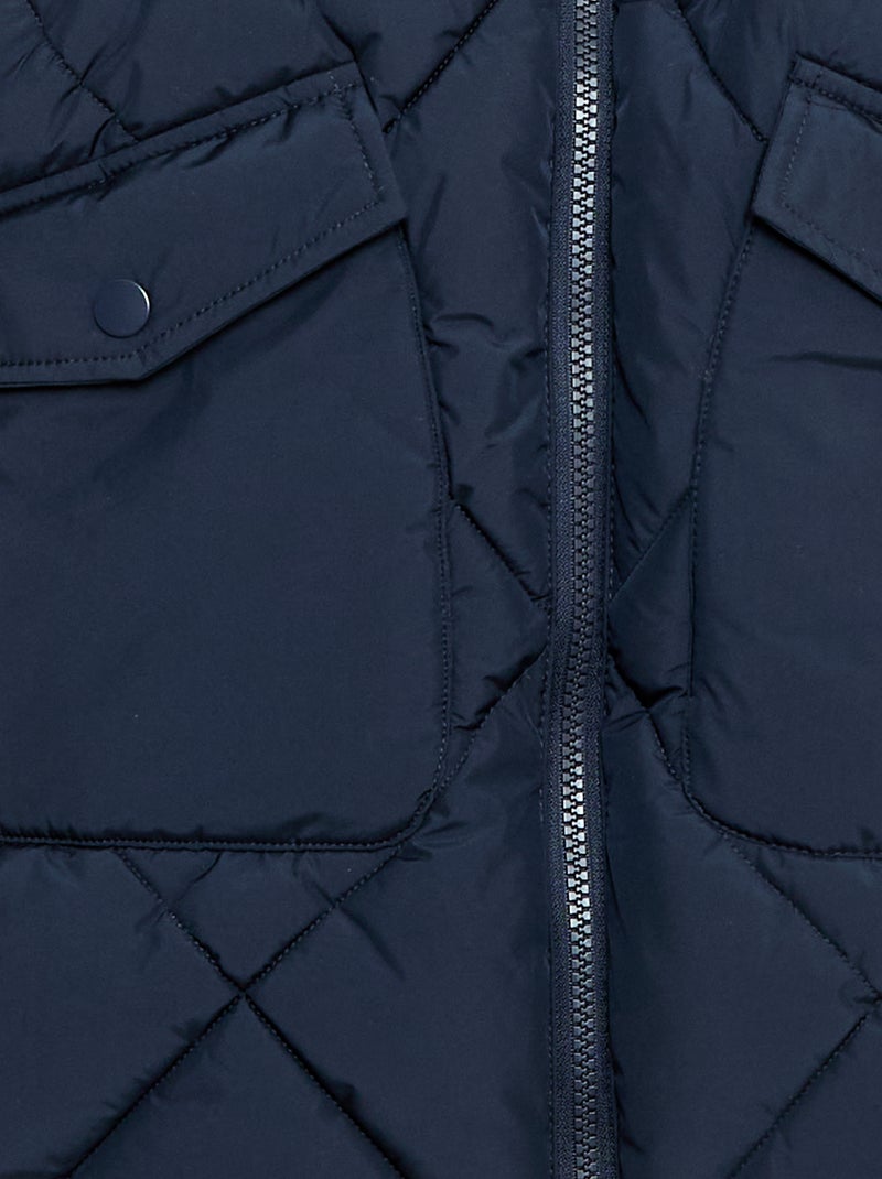 Anorak acolchado midi cálido e hidrófugo Azul - Kiabi