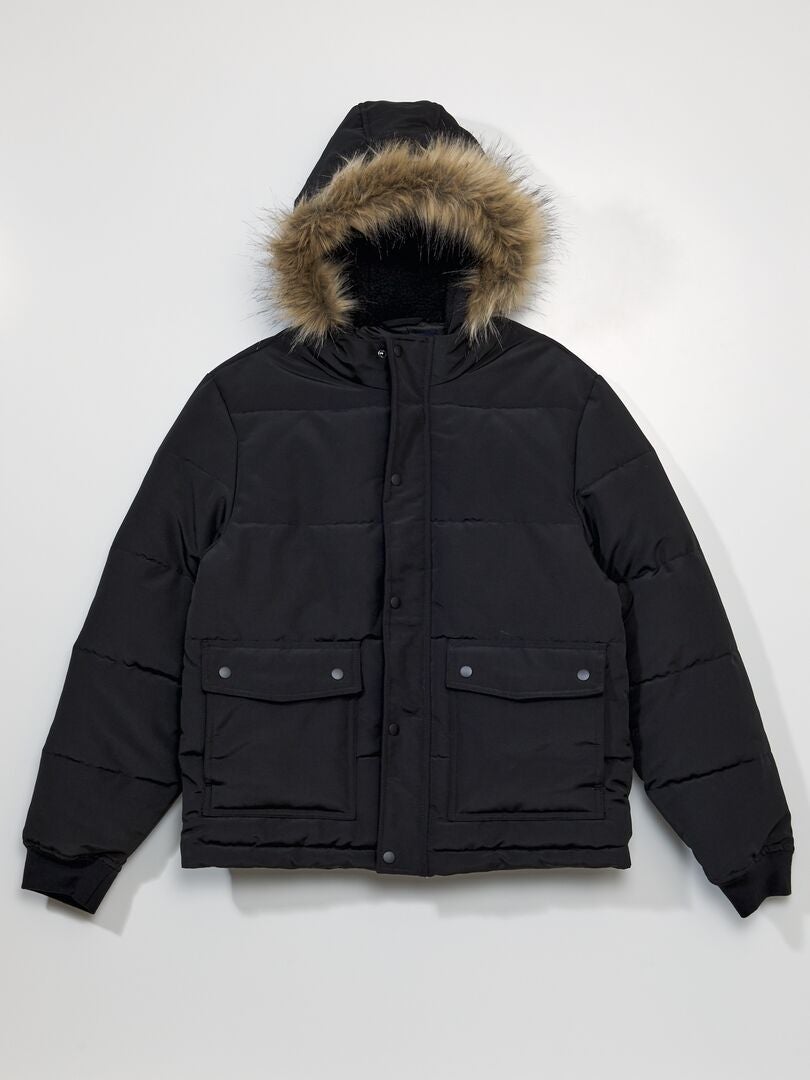 Anorak acolchado negro - Kiabi