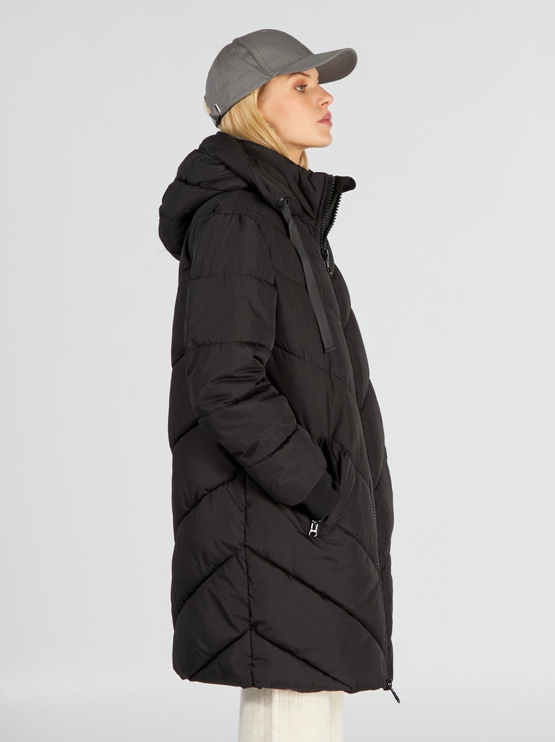 Anorak acolchado negro - Kiabi
