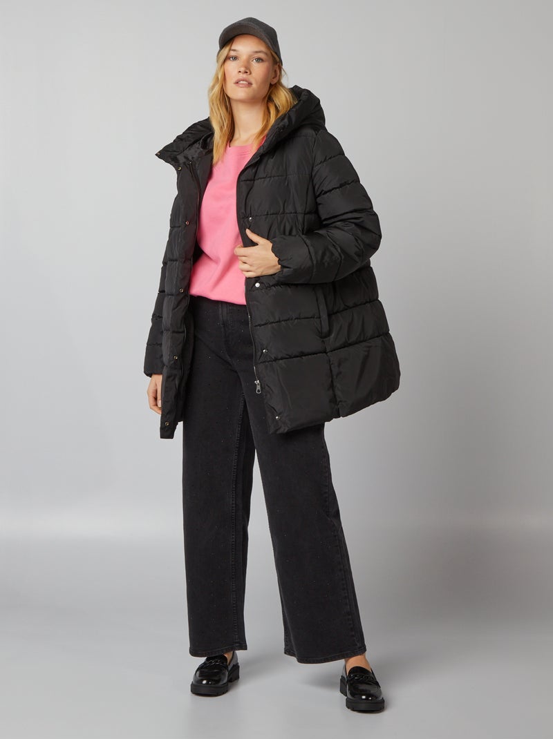 Anorak acolchado negro - Kiabi