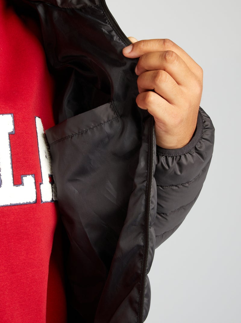 Anorak acolchado negro - Kiabi