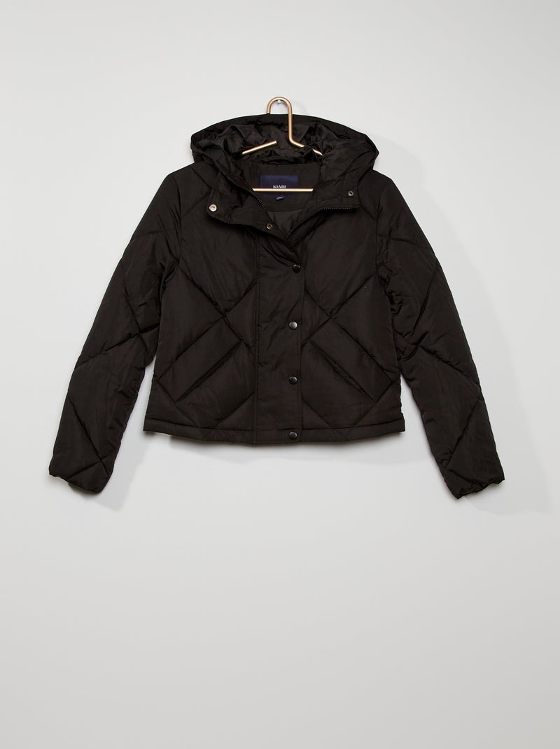 Anorak acolchado quilted Negro - Kiabi