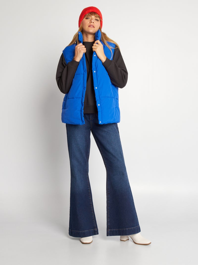 Anorak acolchado sin mangas azul - Kiabi