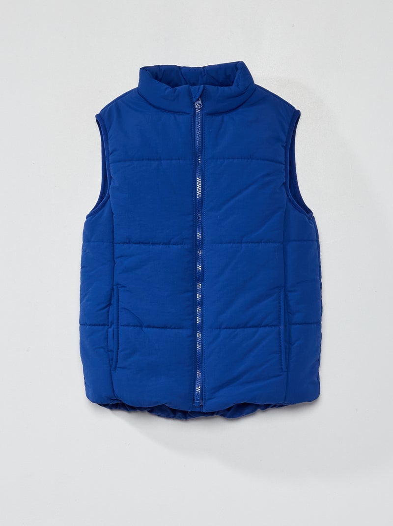 Anorak acolchado sin mangas azul - Kiabi