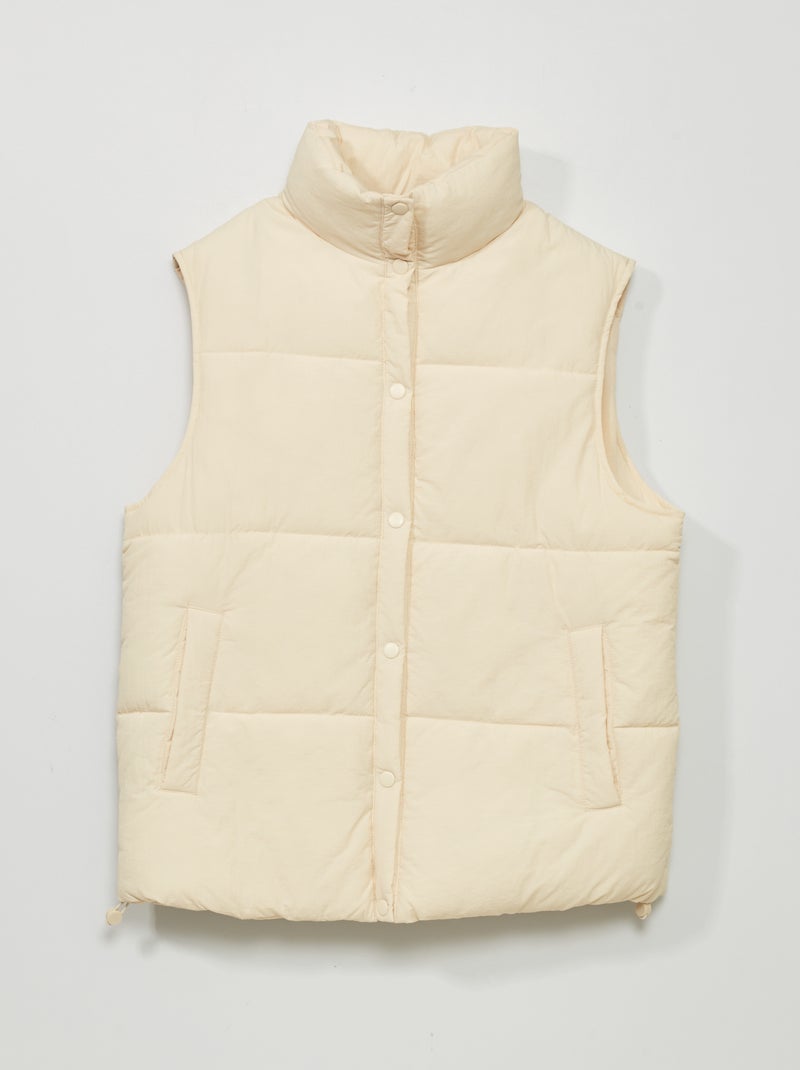 Anorak acolchado sin mangas Beige - Kiabi