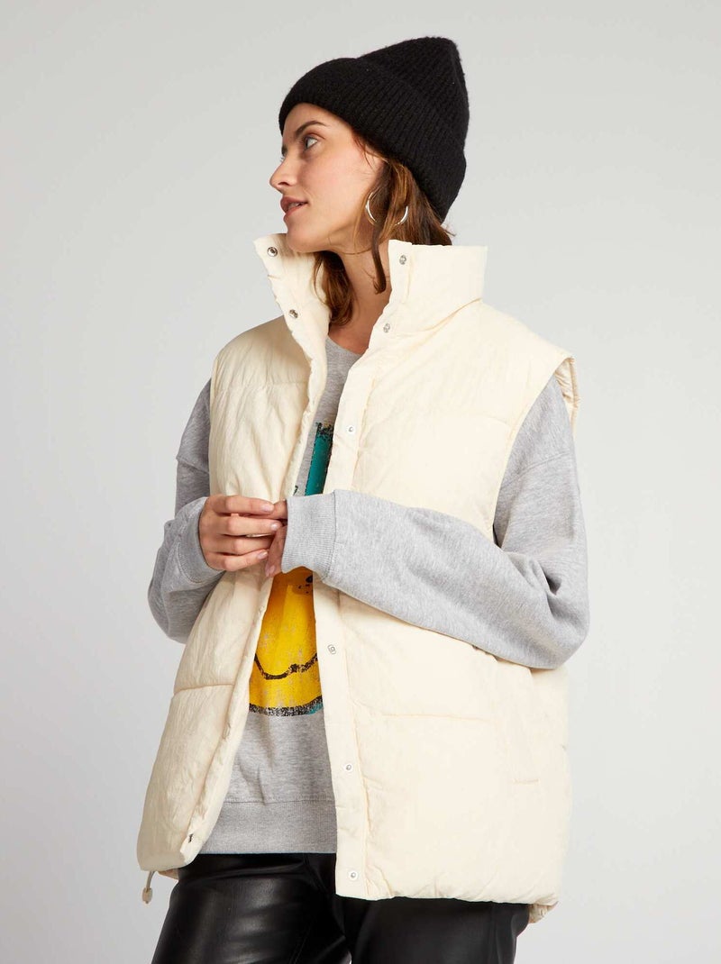 Anorak acolchado sin mangas Crudo - Kiabi