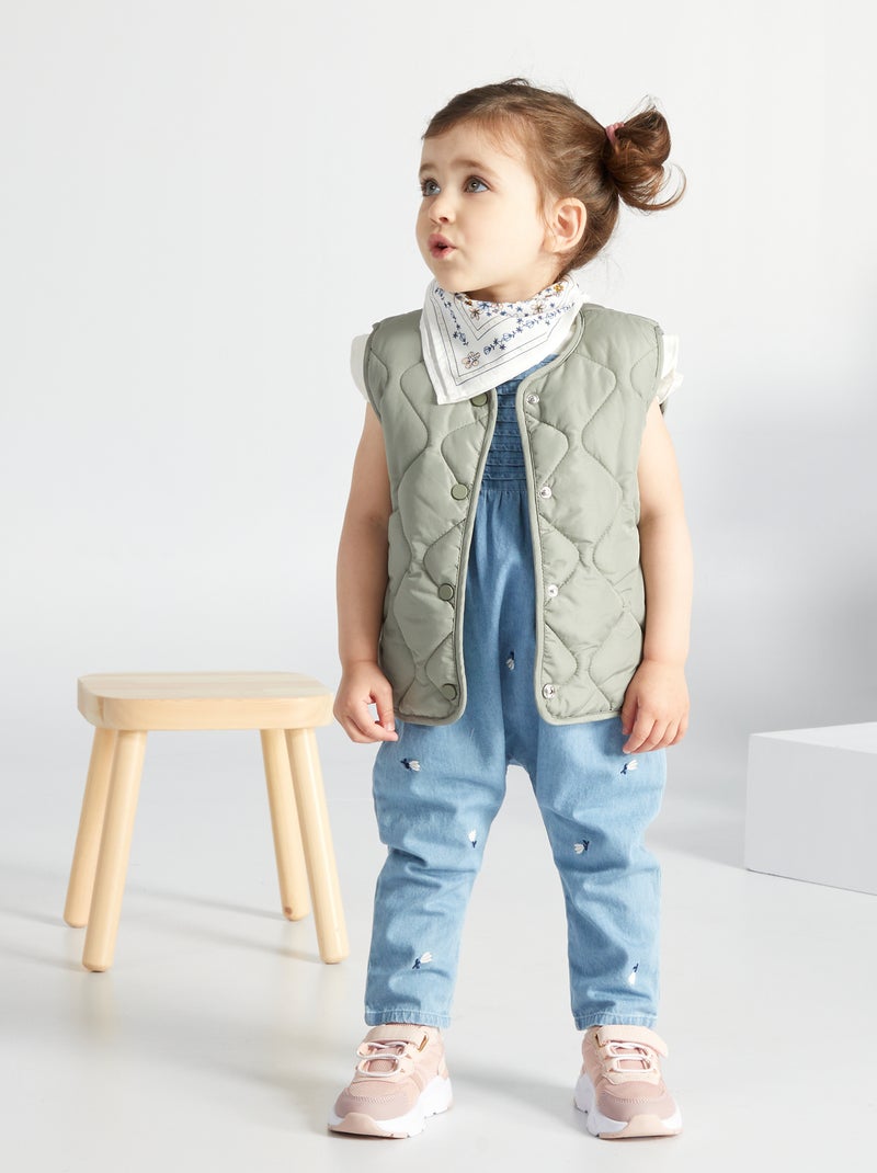 Anorak acolchado sin mangas gris - Kiabi