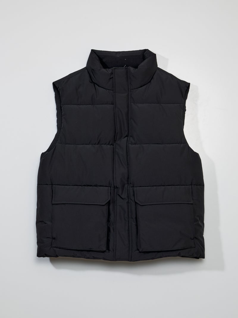 Anorak acolchado sin mangas negro - Kiabi