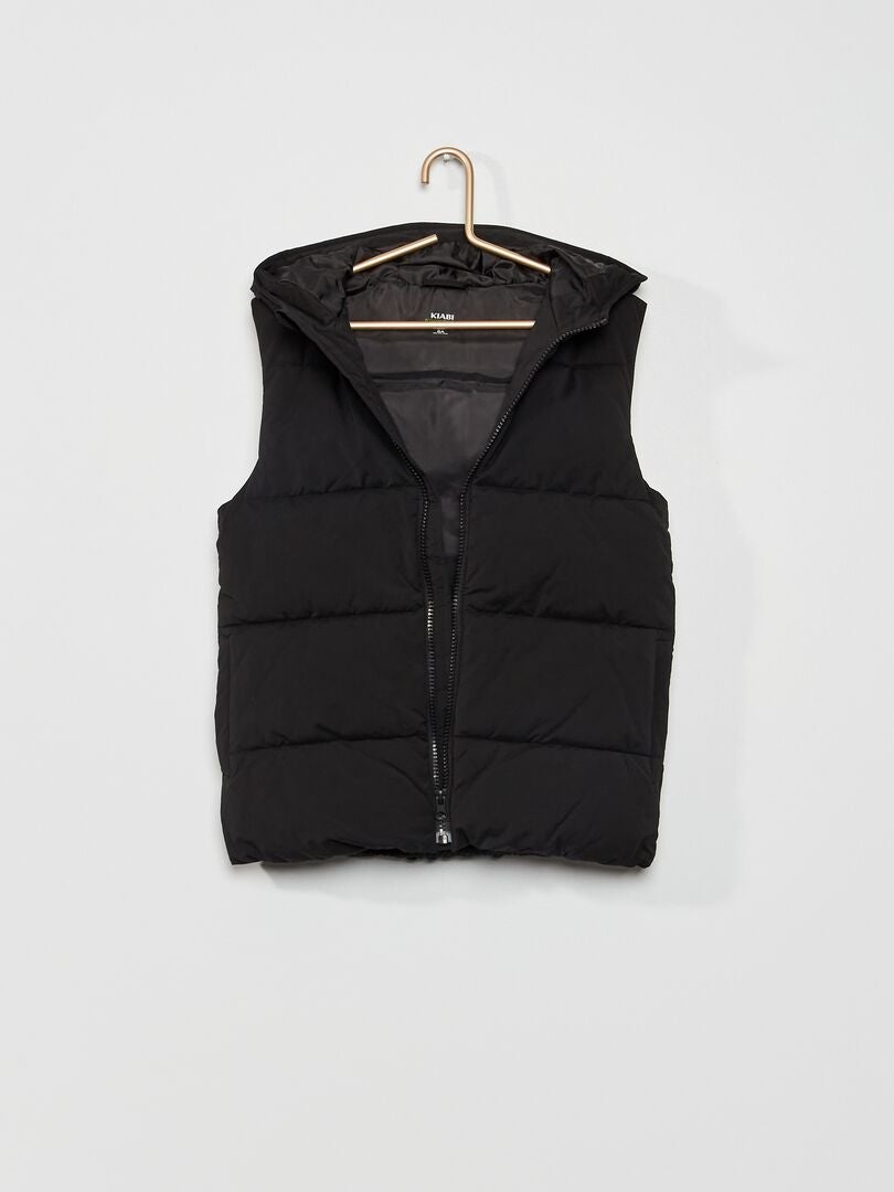 Anorak acolchado sin mangas Negro - Kiabi