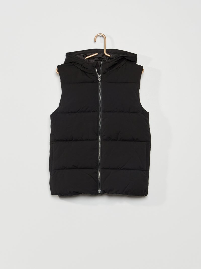Anorak acolchado sin mangas Negro - Kiabi