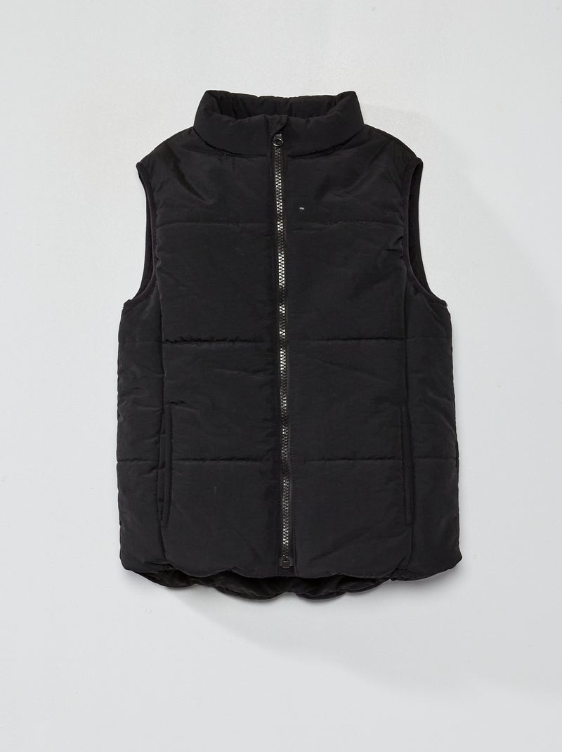 Anorak acolchado sin mangas Negro - Kiabi