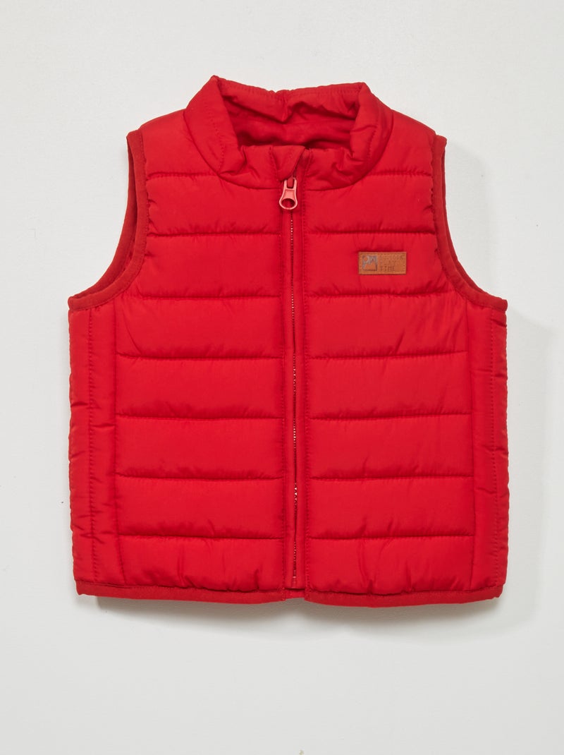 Anorak acolchado sin mangas ROJO - Kiabi