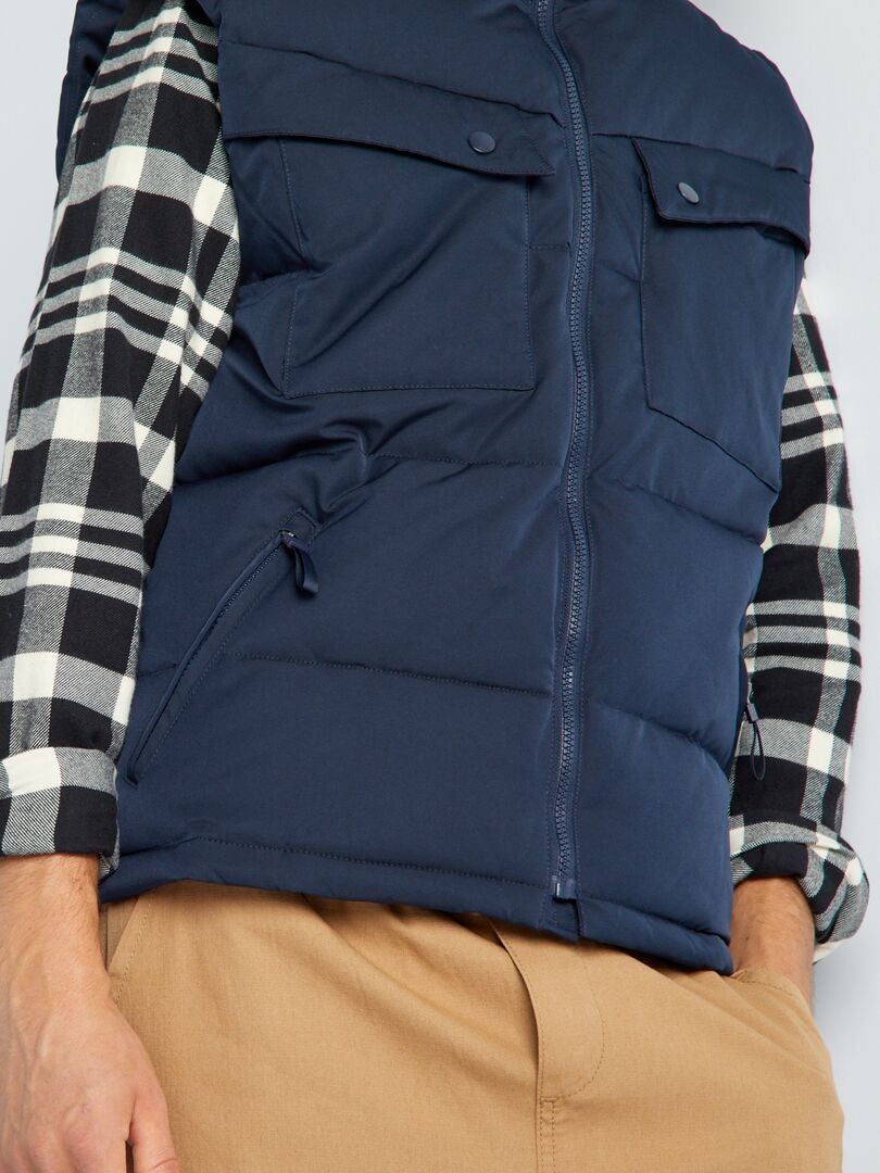 Anorak ancho sin mangas azul - Kiabi