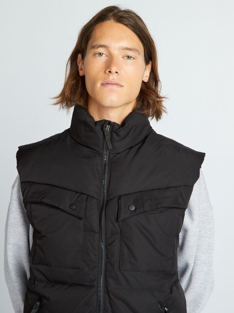 Anorak ancho sin mangas Negro - Kiabi