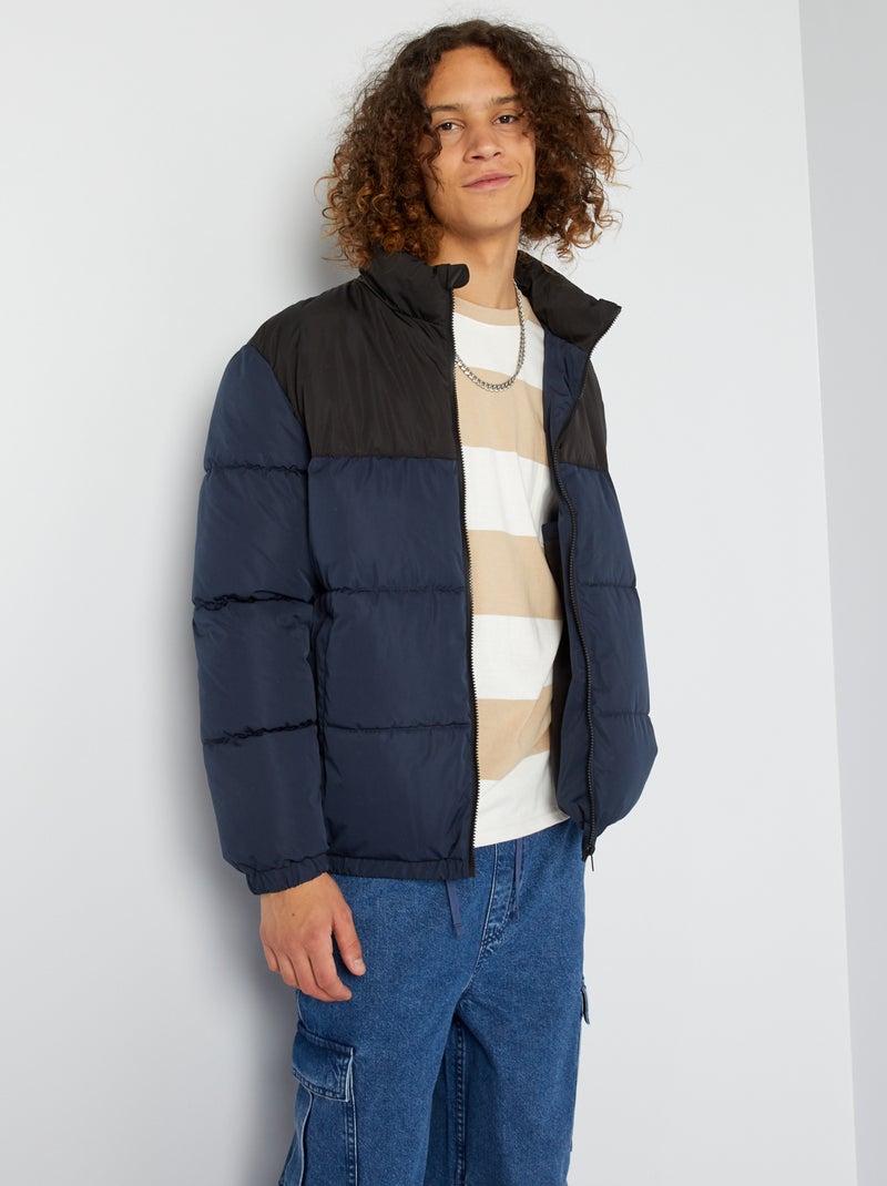 Anorak bicolor acolchado azul - Kiabi