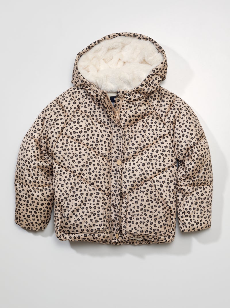Anorak con capucha con estampado de 'leopardo' BEIGE - Kiabi