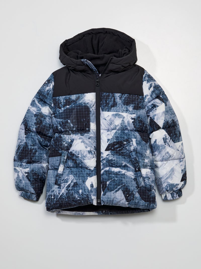 Anorak con capucha estampado GRIS - Kiabi