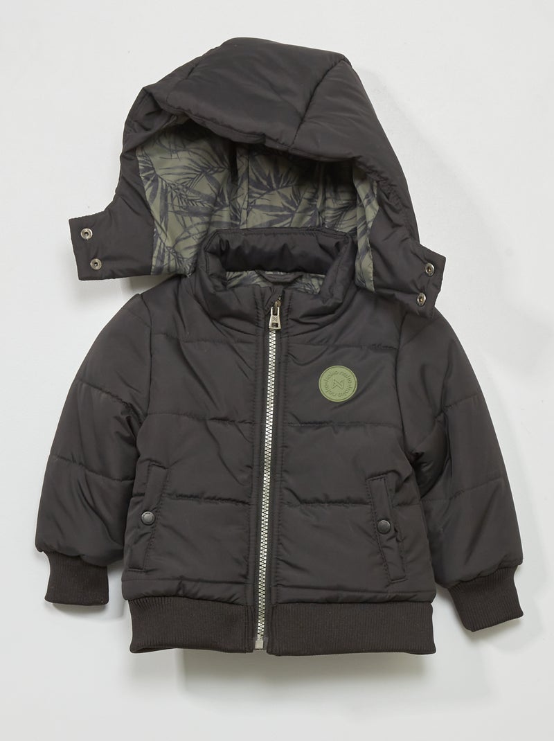 Anorak con capucha negro - Kiabi