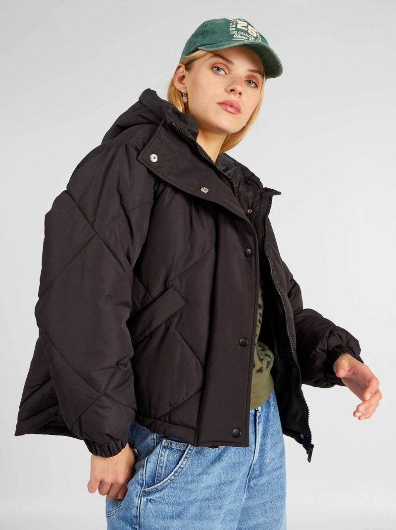 Anorak corto acolchado 'JDY' negro - Kiabi