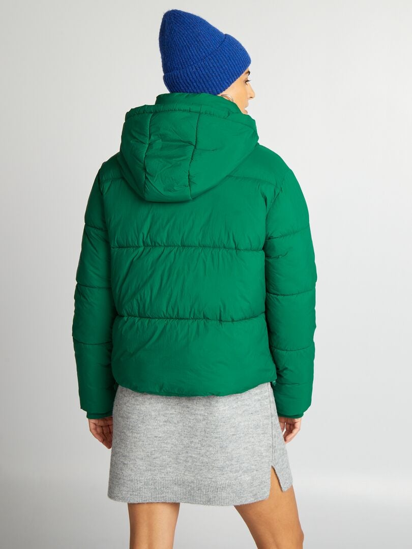 Anorak corto con capucha Verde - Kiabi