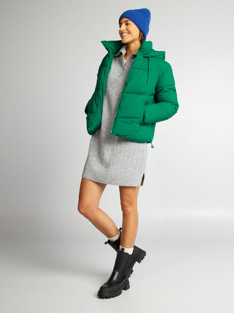 Anorak corto con capucha Verde - Kiabi