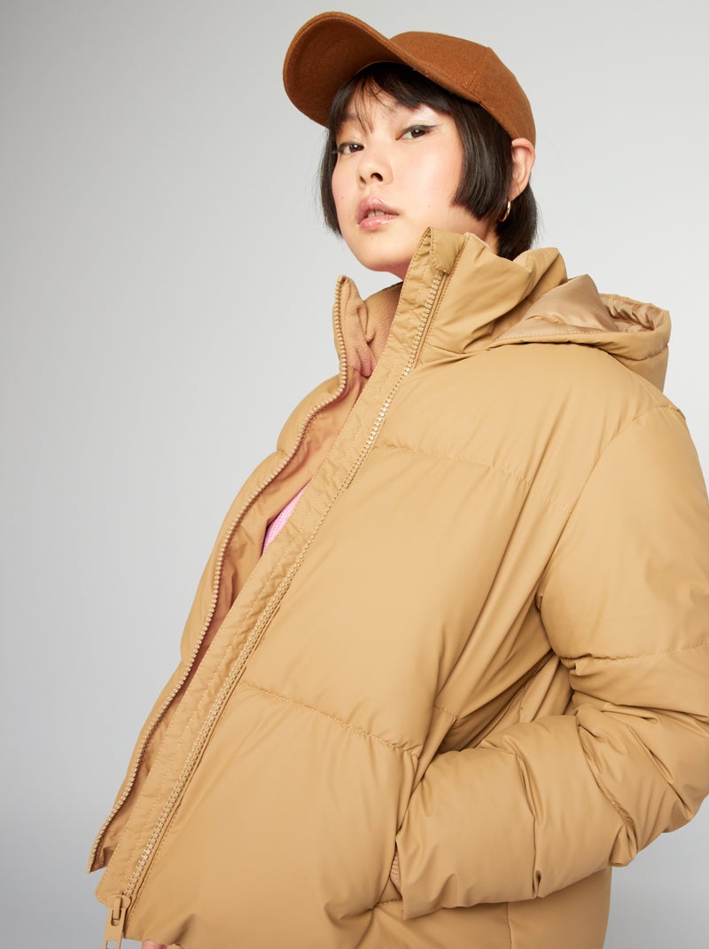 Anorak corto con forro de tejido polar BEIGE - Kiabi