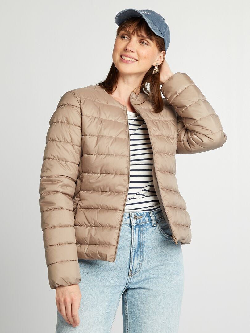 Anorak corto ligero BEIGE - Kiabi