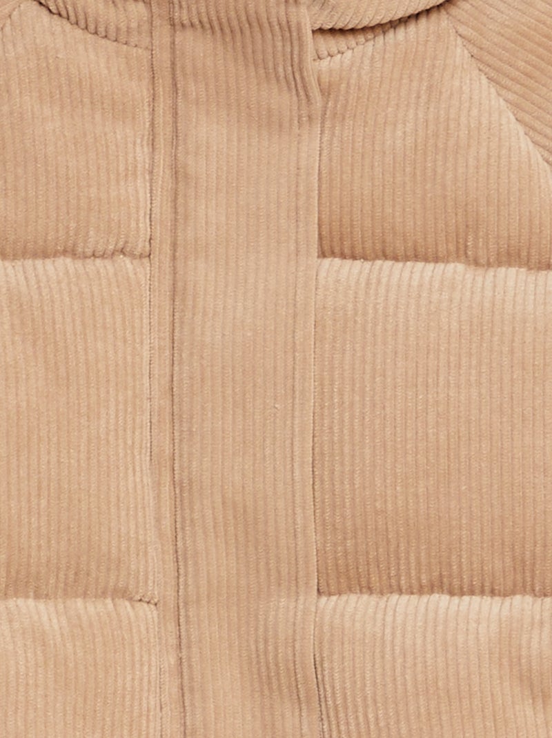 Anorak de canalé con capucha BEIGE - Kiabi