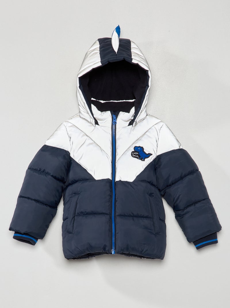Anorak de dinosaurio colorblock azul - Kiabi