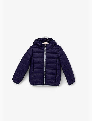 Anorak de niña de poliéster reciclado en azul marino