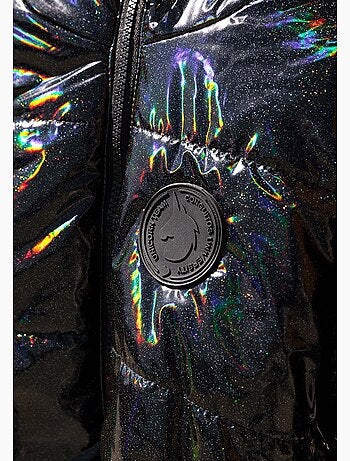 Anorak de niña en negro iridiscente