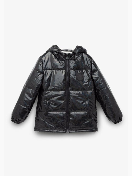 Anorak de niña en negro iridiscente - Kiabi