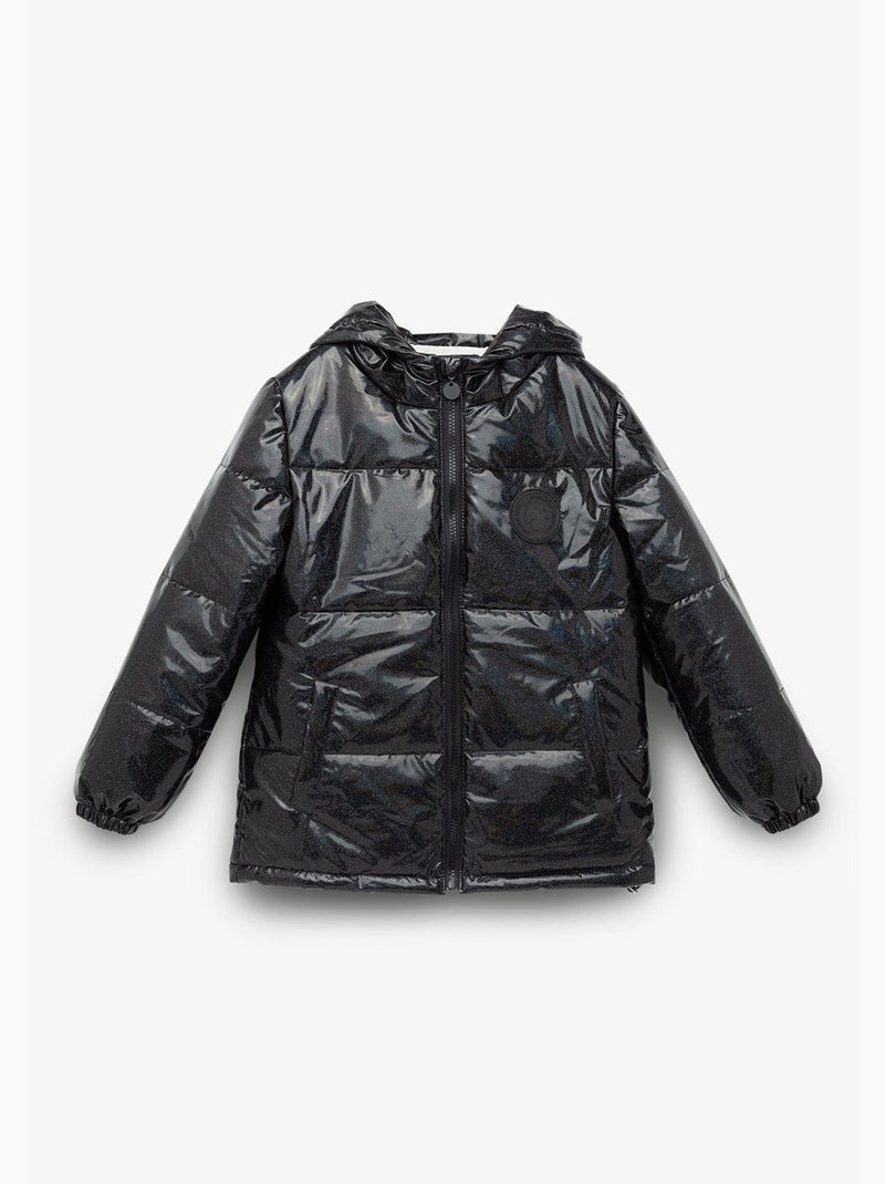 Anorak de niña en negro iridiscente Negro Negro - Kiabi