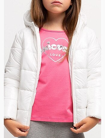 Anorak de niña reflectante blanco