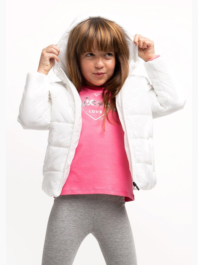 Anorak de Niña Reflectante Blanco Blanco - Kiabi