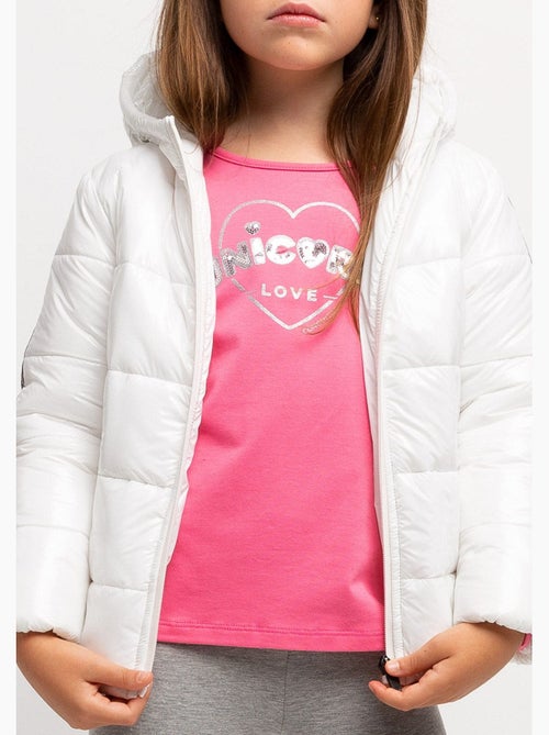 Anorak de niña reflectante blanco - Kiabi