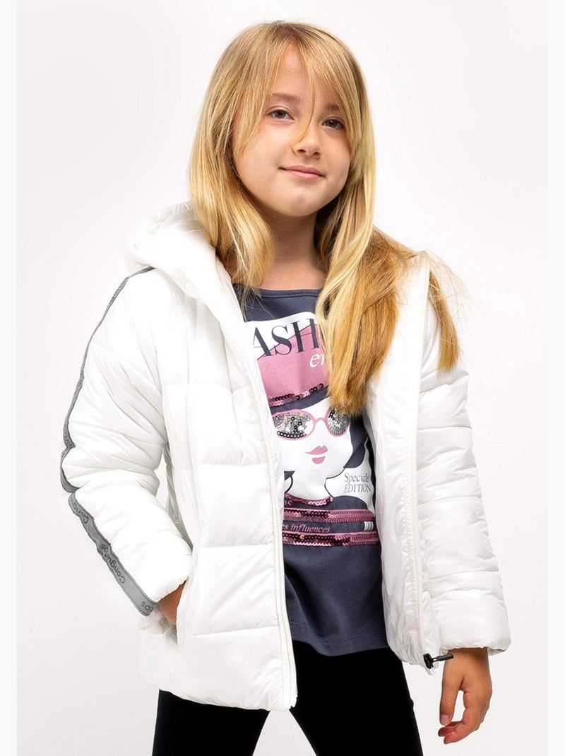 Anorak de Niña Reflectante Blanco Blanco - Kiabi