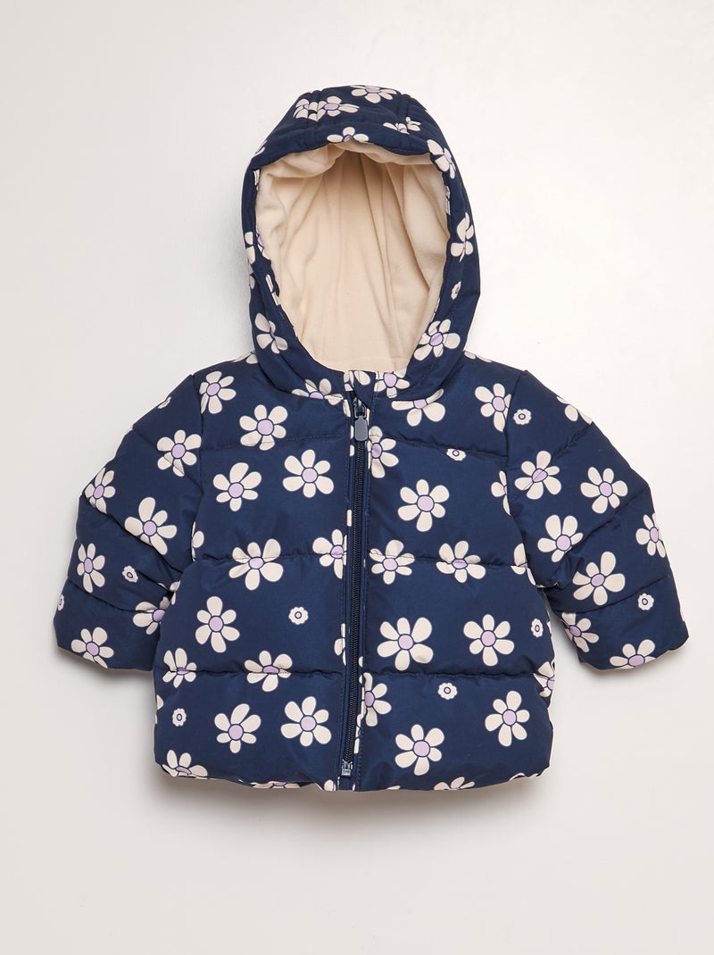 Anorak estampado con forro polar AZUL - Kiabi