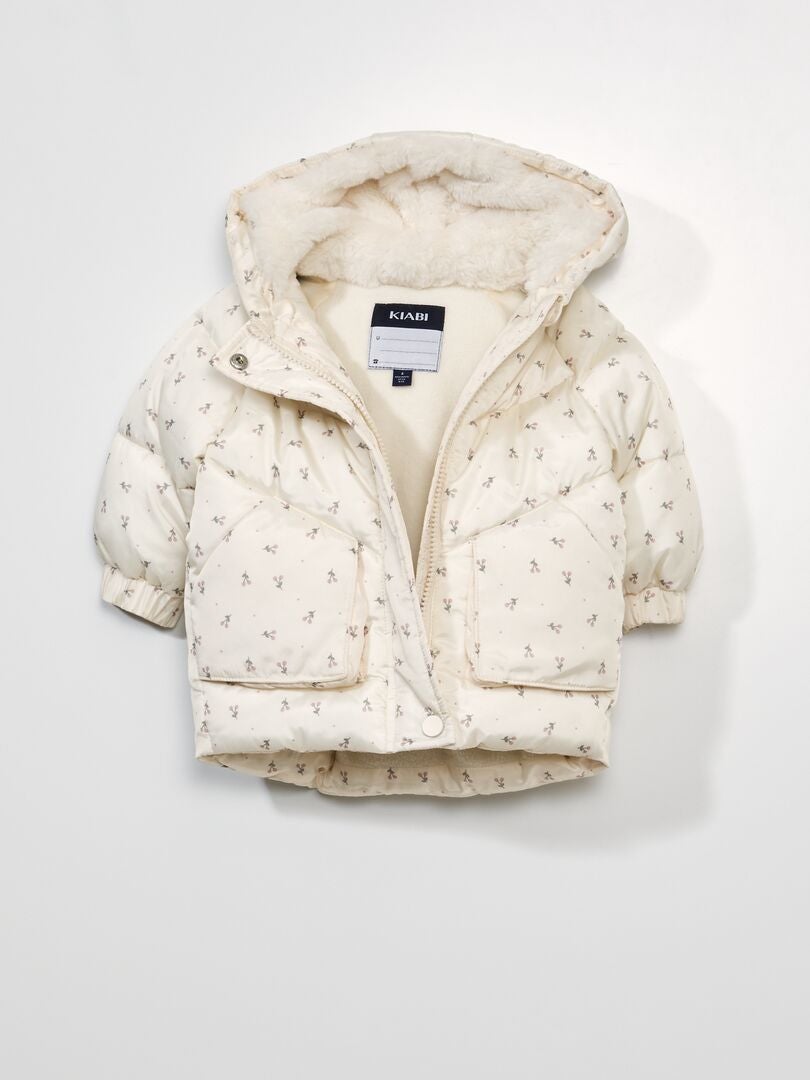 Anorak impermable con estampado BLANCO - Kiabi