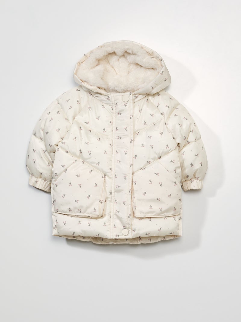 Anorak impermable con estampado BLANCO - Kiabi