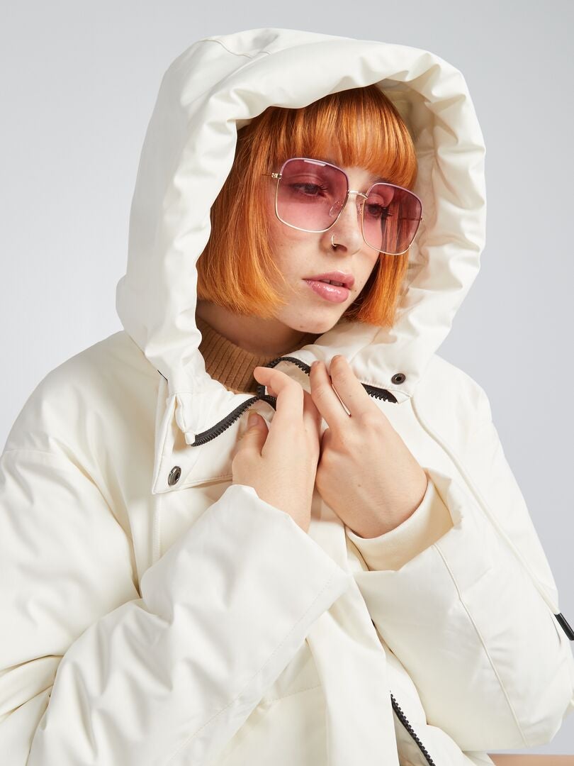 Anorak impermeable con capucha Blanco - Kiabi