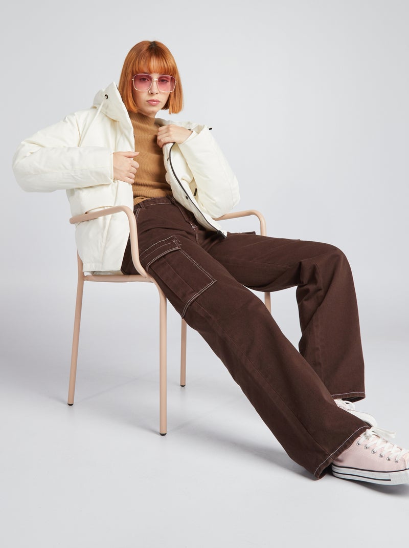 Anorak impermeable con capucha Blanco - Kiabi