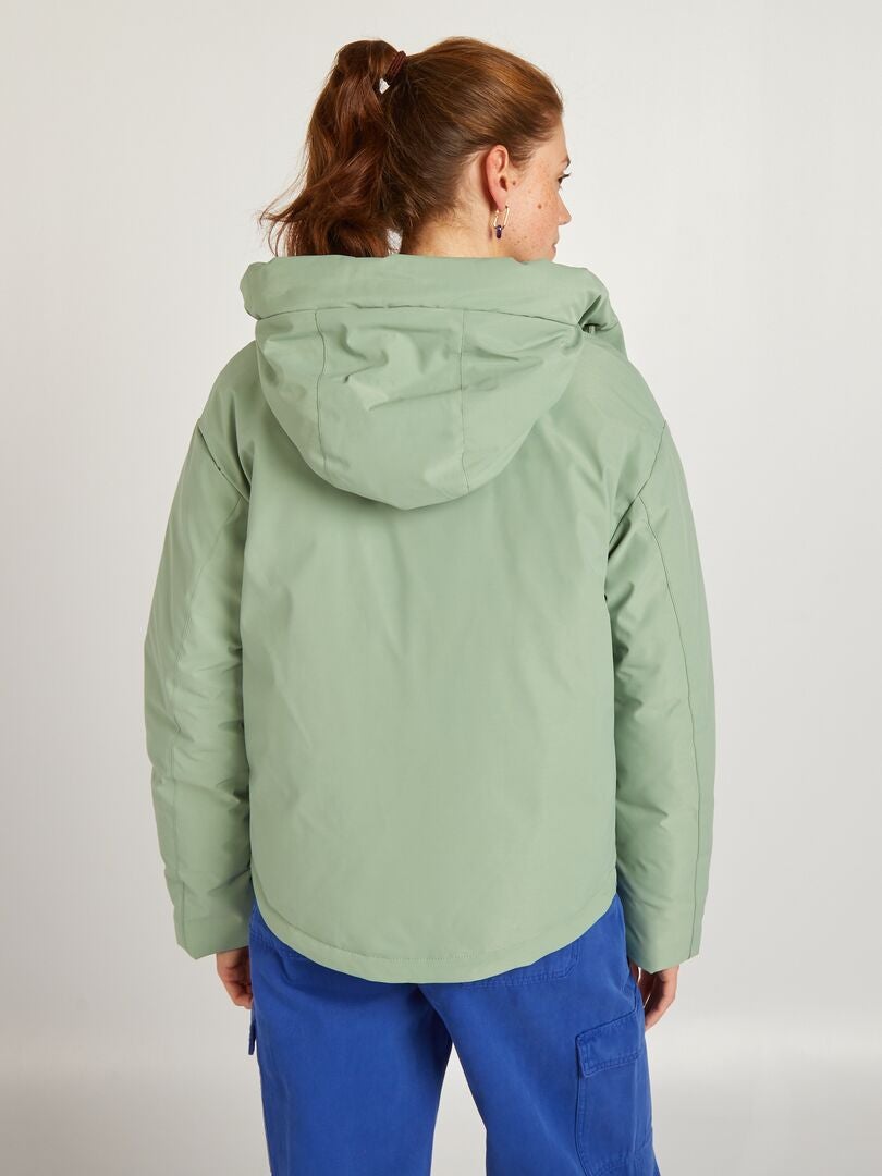 Anorak impermeable con capucha Verde - Kiabi