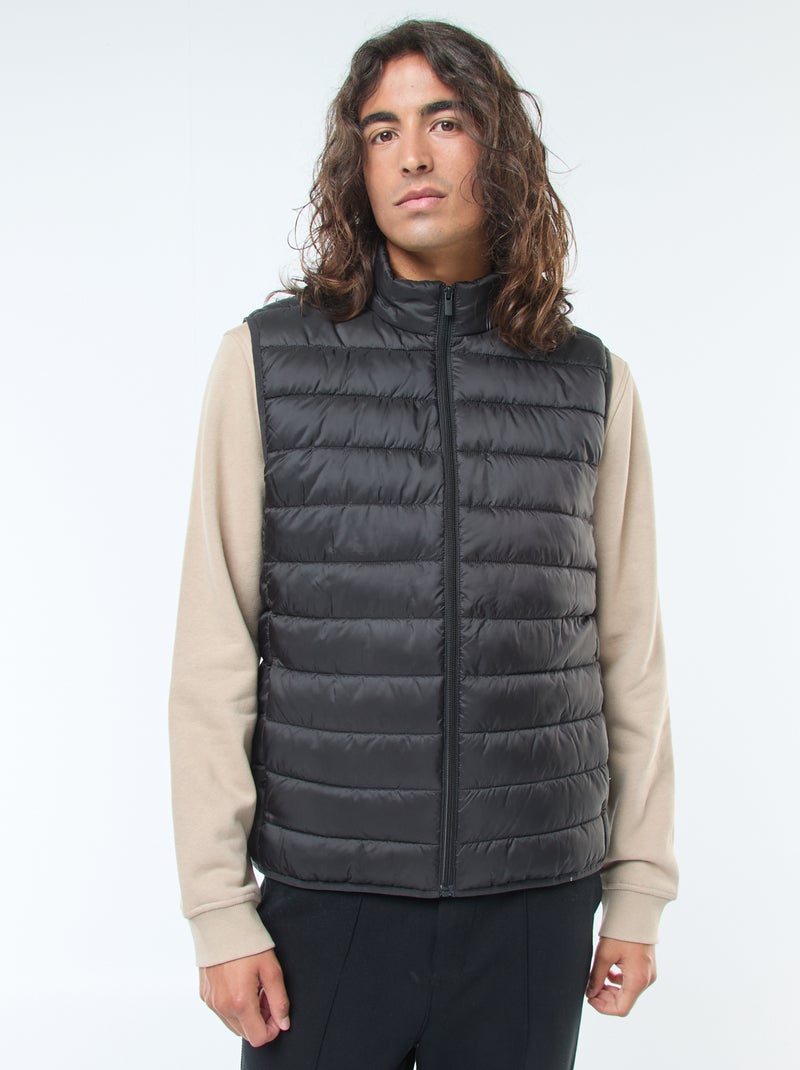 Anorak impermeable sin mangas liso negro - Kiabi