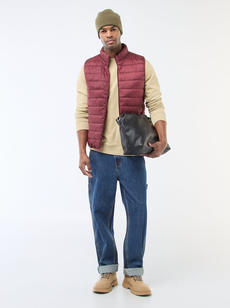 Anorak impermeable sin mangas liso Rojo - Kiabi