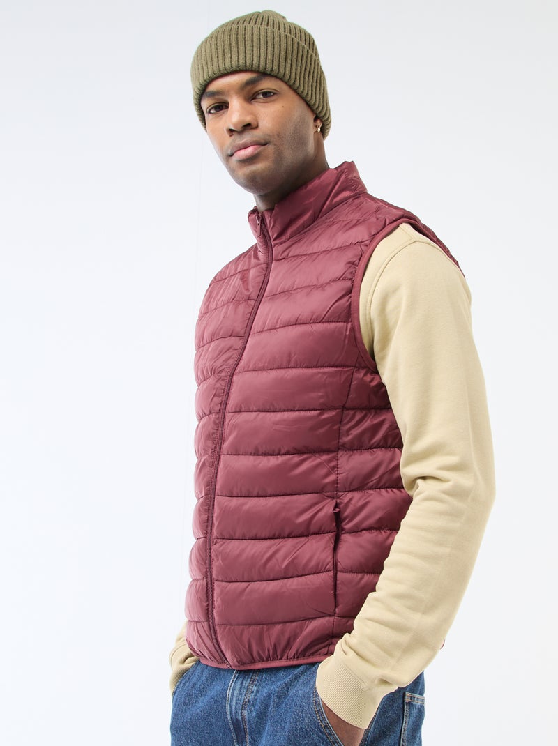 Anorak impermeable sin mangas liso Rojo - Kiabi